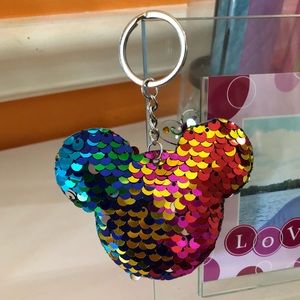 Mickey sequin keychain